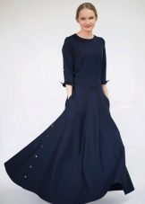 Viscose dress with wool blend