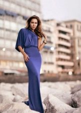 Blue viscose dress