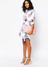 Printed shirt dress