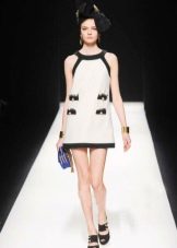 White and black dress with an American armhole