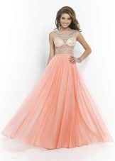 Persian dress with a transparent corset and rhinestones