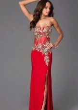 Beautiful red dress with corset