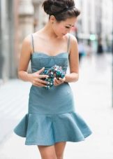 Clutch for a dress with a corset