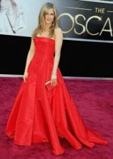 Red dress Jennifer Lopez with a corset