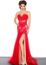 Beautiful red dress with corset