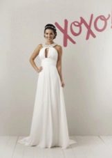 High-waisted train gown