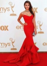 Red Mermaid Dress with Train