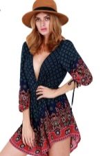 Tunic dress with print
