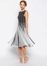 Black and white polka dot dress