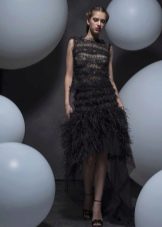 Chicago style fringed dress short front long back