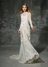 Chicago style lace wedding dress