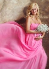 Pink maternity dress