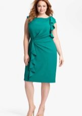 Sleeveless Draped Dress for Women with Apple Type