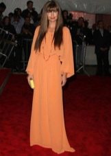 Floor-length dress with long sleeves