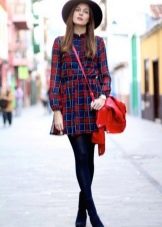 Long Sleeve Plaid Dress