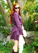 Long Sleeve Plaid Dress