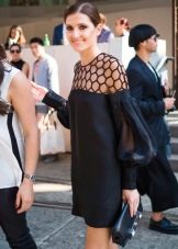 Black amadis long sleeve dress