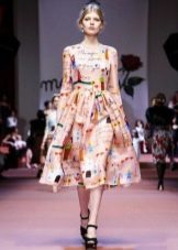 Dolce & Gabbana Midi Dress with Baby Patterns
