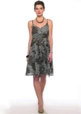 High-waisted mid-length sundress dress
