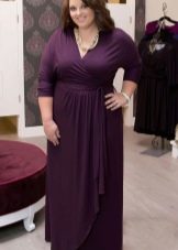 Long dress with sleeves for a fat woman