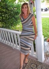 Striped sheath dress