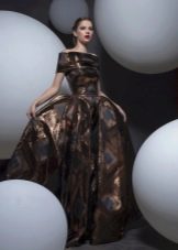 Brown baroque dress