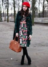 Coat for a dress in the style of new bow