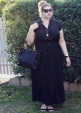 Long casual shirt dress for chubby