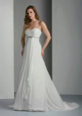 High-waisted long wedding dress