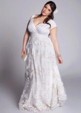 High-waisted dress for plump