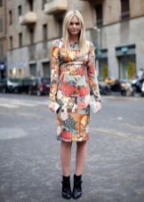Robe mi-longue fleurie
