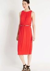 Belarusian knitted dress red