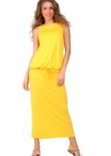 Yellow knitted dress