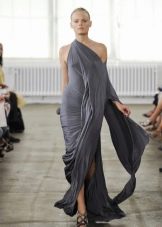 One shoulder jersey dress