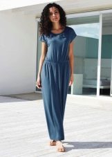 Straight Knit Floor Length Dress