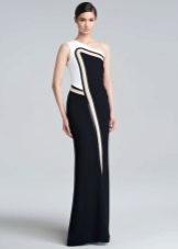 Evening black jersey dress