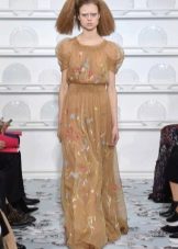 Spring chiffon floor-length dress