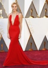 Dress with a plunging neckline