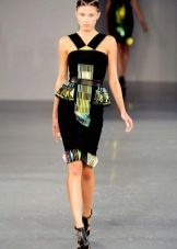 Summer dress with peplum straps