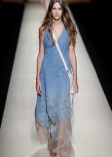 Long denim summer dress