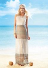 Lightweight boho style knitted dress