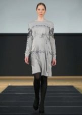 Autumn dress for pregnant women knitted