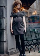 High Waist Autumn Maternity Dress
