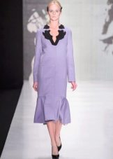 Autumn dress with an unusual neckline