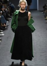 Autumn a-line floor-length dress with coat