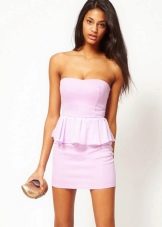Peplum bandeau dress