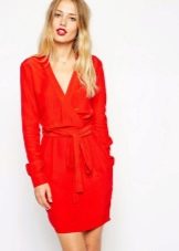 Fake Wrap Robe Dress