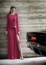 Jersey dress red closed