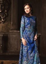 Robe bleue de châles Pavloposad
