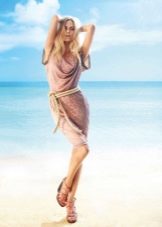 Summer dress with one-piece sleeves